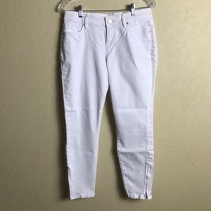 Ann Taylor LOFT Jeans White Curvy Skinny Ankle